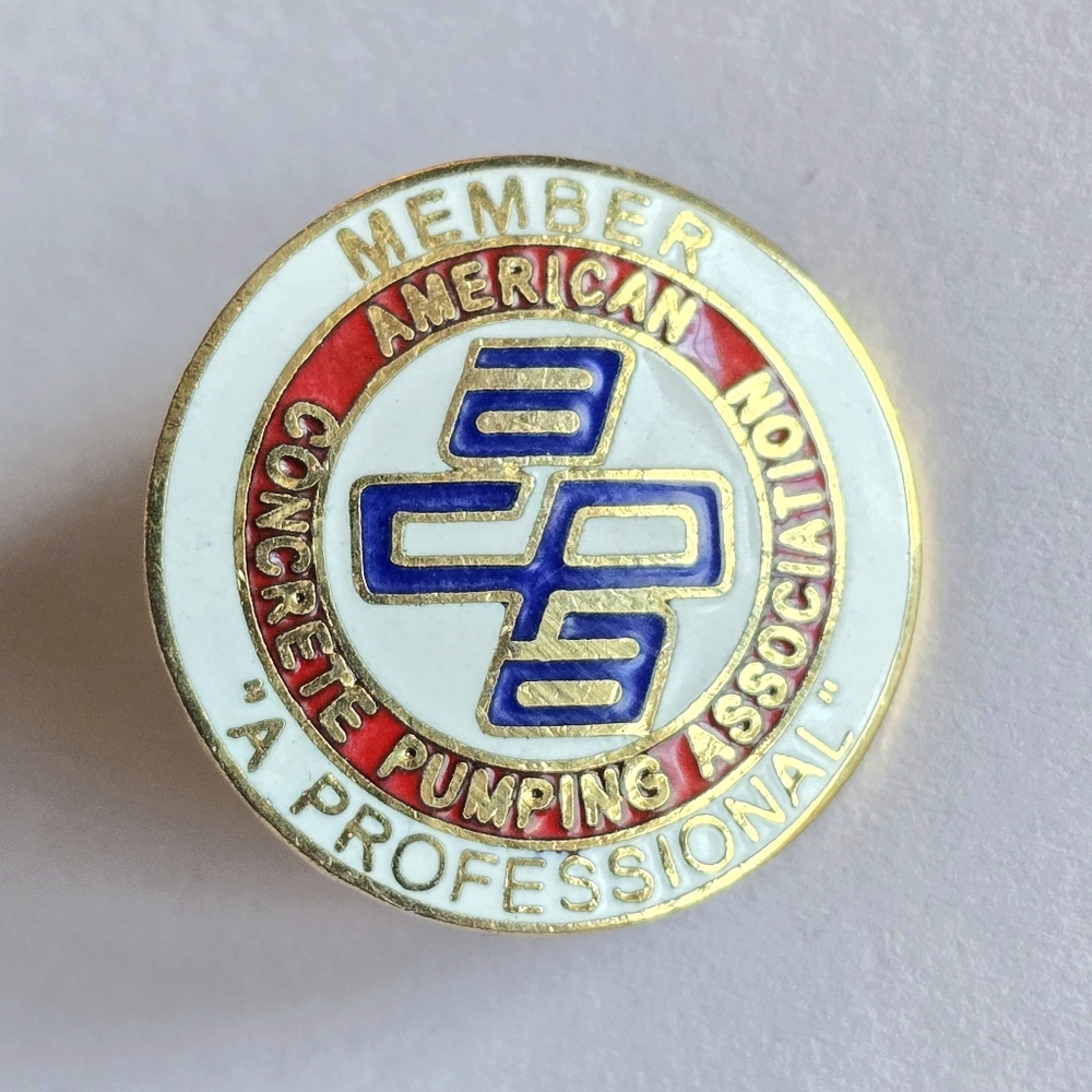 Concrete pin enamel brooch lapel American Concrete Pumping ACPA
